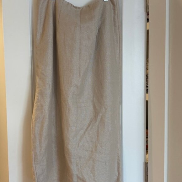 Express Super High Waisted Linen Midi Skirt - Picture 5 of 7
